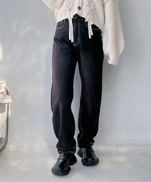AS KNOW AS（アズノゥアズ） ジーンズ デニム デニムパンツベルト付