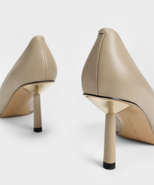 CHARLES & KEITH  シリンダーヒール　アイボリーホワイト CHARLES ＆ KEITH パンプス シリンダーヒール : ZOZOTOWN Yahoo