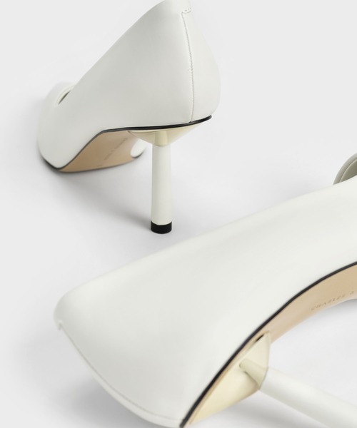 CHARLES & KEITH  シリンダーヒール　アイボリーホワイト CHARLES ＆ KEITH パンプス シリンダーヒール : ZOZOTOWN Yahoo