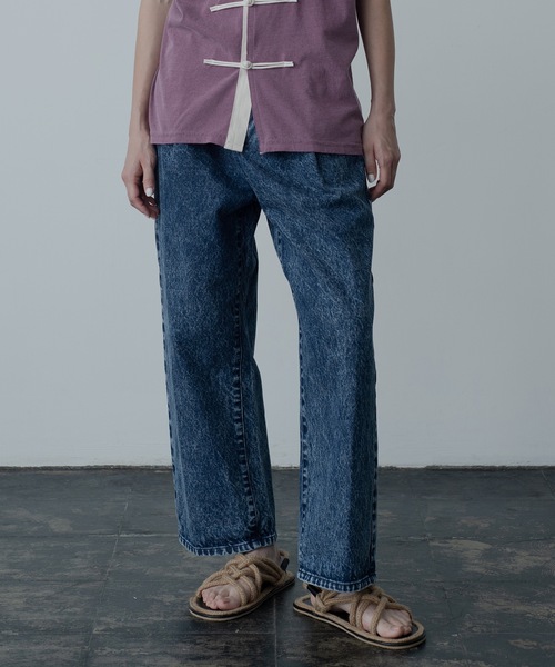 RYU ジーンズ denim two-tuck slacks メンズ レディース