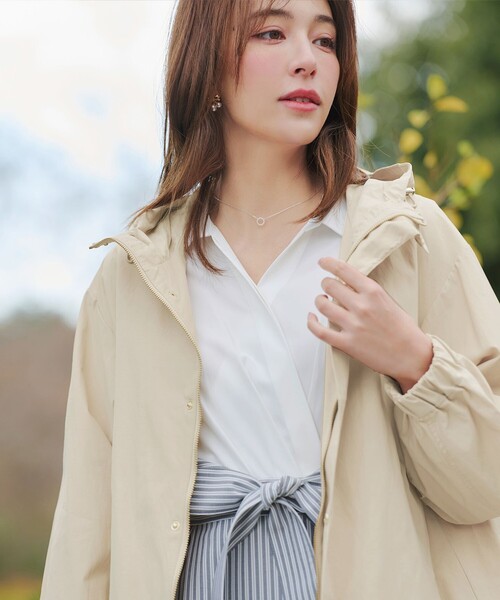 Tiaclasse マウンテンパーカー ウインドブレーカー 撥水ドロスト