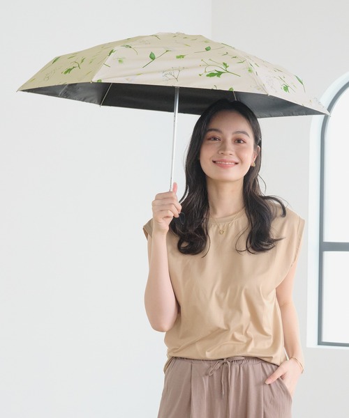Wpc. 折りたたみ傘 「plantica×Wpc.」フラワープリントタイニー