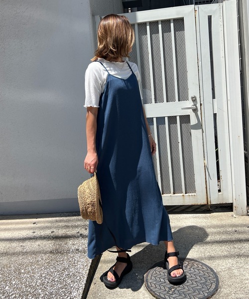 ワンピース　キャミソール　2点セット LBC ワンピース WEB限定「2点セット」Tシャツセット楊柳キャミ