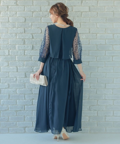 Retica（レティカ） ドレス パーティードレス シースルー 七分袖