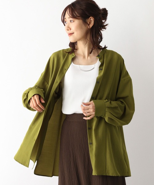 シャツ ブラウス お手入れらくらくバックプリーツ長袖/966330 レディース | GLOBAL WORK