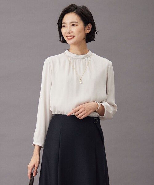 tシャツ バックサテンジョーゼット カットソー レディース