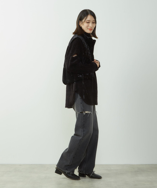 MMMM 黒 キルティングダウンベスト ZARA ブラック メンズダウンベスト - メルカリ