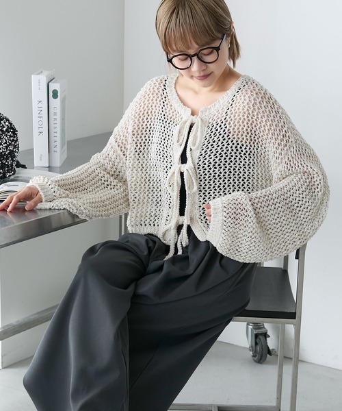 forksy. カーディガン 「forksy.」ラメ入りミックスカラー