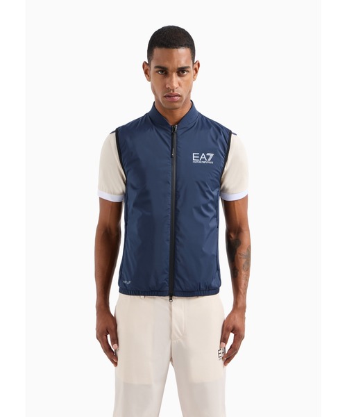 EMPORIO ARMANI ジレ ネイビー EMPORIO ARMANI | ジレ ネイビー メンズ | YOOX