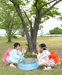 浴衣 浴衣3点セット キッズ 子供 女の子の詳細画像1