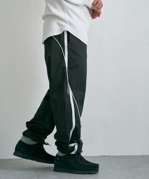 Futu-no-Stripe-Pants スラックス NO NEED（ノーニード） パンツ 切替パイピング ドロストラインパンツ