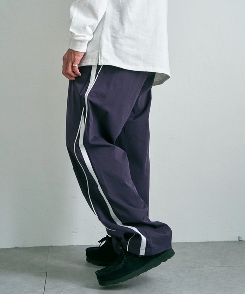 パンツ ynyn NO NEED パンツ 切替パイピング ドロストラインパンツ メンズ