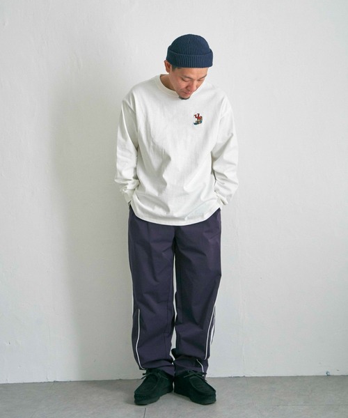 NO NEED パンツ 切替パイピング ドロストラインパンツ メンズ