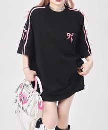 tシャツ ランダムリボンＴシャツ レディース GEMEDA tシャツ リボンオーバーサイズTシャツ レディース