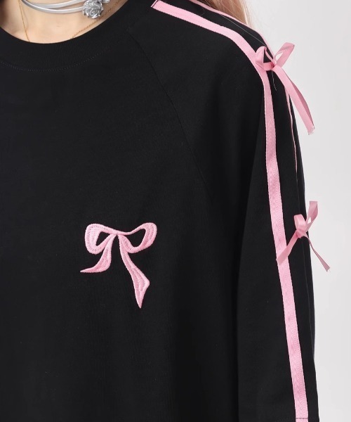 GEMEDA tシャツ リボンオーバーサイズTシャツ レディース