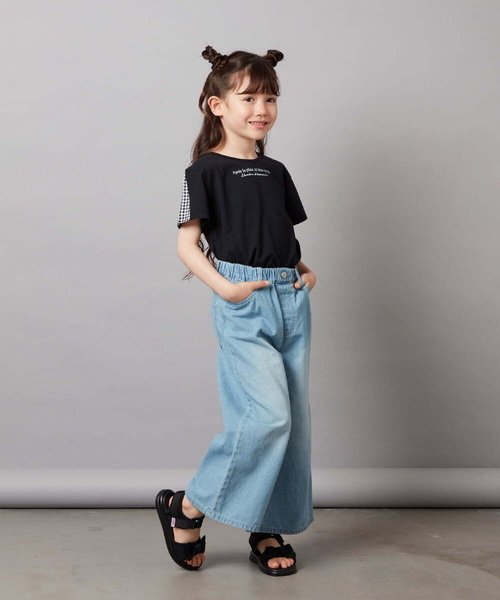 a.v.v tシャツ 「140-150」ギンガムスリーブ゛Tシャツ キッズ