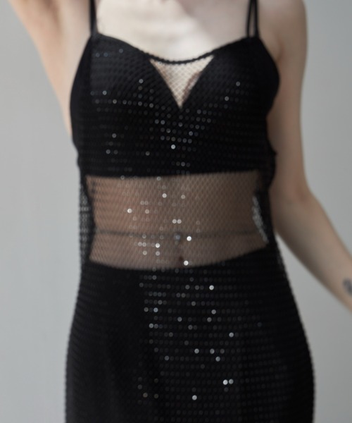ワンピース JOSEMOON STONE MESH DRESS JOSE MOON ワンピース STONE MESH DRESS/ストーンメッシュドレス