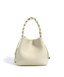 ★極美品 モラビト NINA ニナ ハンドバッグ ビジュー レザー アイボリー ハンドバッグ 「NiiNa」「高品質牛革」2wayスクエアレザースモール