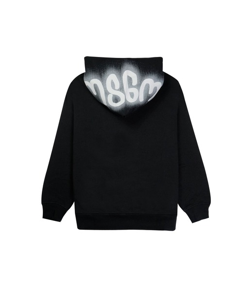 MSGM KIDS パーカー スプレーペイント スウェットパーカー キッズ 子供 