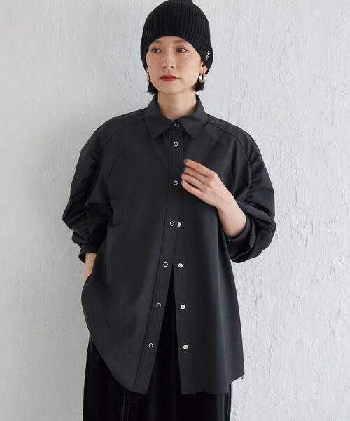 kaval wide gather blouse シャツ　黒 TODAYFUL 【限定SALE】トゥデイフル 即日発送 LIFE's ライフズ