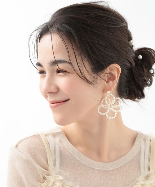 CALIN STANDARD アレルギー対応 ピアス 金属アレルギー対応「ecru
