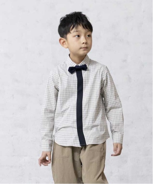 ARCH&LINE アーチアンドライン 145-155 こどもビームスシャツ付 ARCH & LINE（アーチアンドライン） ブラウス シャツ OG CHECK KNIT