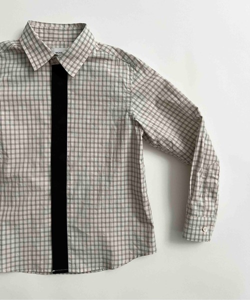 ARCH & LINE（アーチアンドライン） ブラウス シャツ OG CHECK KNIT