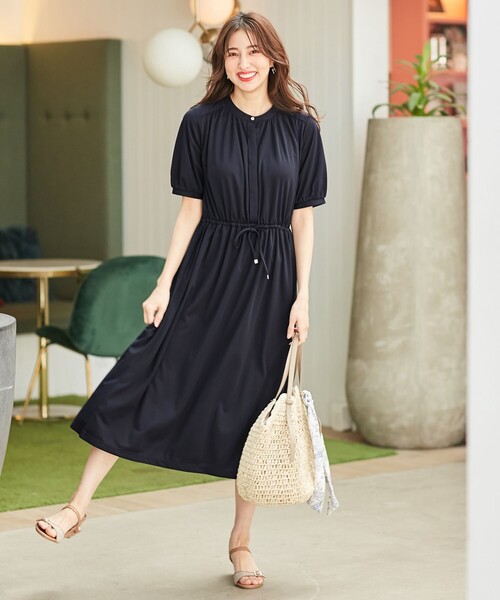 any SiS」 半袖ワンピース 4 ネイビー レディース