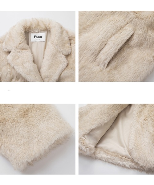 コート アウター ハーフ丈 フェイクファーコート FD24W395「Fano