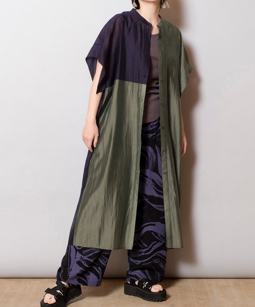 「OSMOSIS」 「loaf」半袖シャツ ONE SIZE カーキ レディース OSMOSIS 「OSMOSIS」 半袖ブラウス ONE SIZE カーキ レディース
