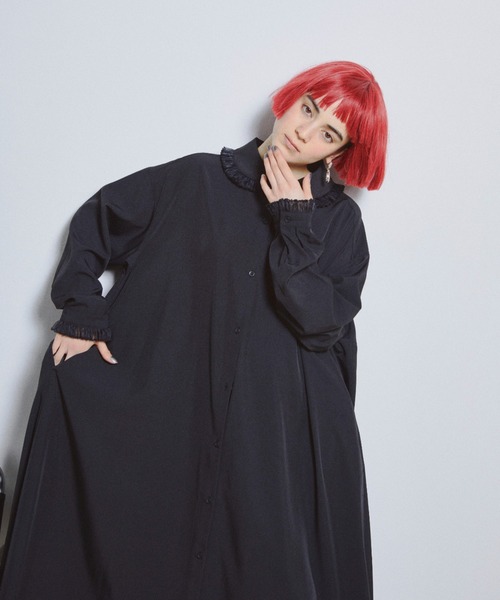 y*i様 フリル シャツ ワンピース fiumiu-6.jpg