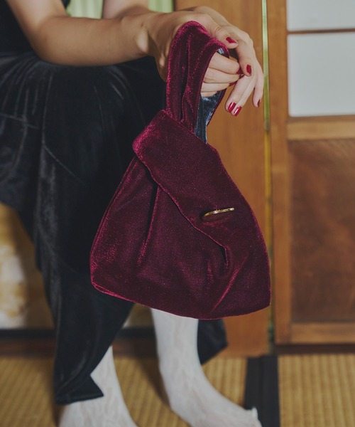 ANDRESD ハンドバッグ ベロアバッグ / velour bag : ZOZOTOWN Yahoo!店