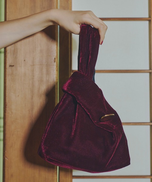 vintage ベロア ビーズ bag ヴィンテージ ビーズ クロッシェ バッグ（Vintage Beads Crochet Bag