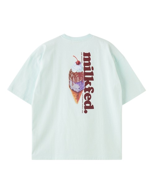 ミルクフェド MILKFED. ICE CREAM WIDE S/S TEE アイスクリーム ワイド 半袖 Tシャツ ユニセックス バックロゴ 大人 人気 レディース ブランド 正規 MILKFED. tシャツ ICE CREAM WIDE S/S TEE レディース