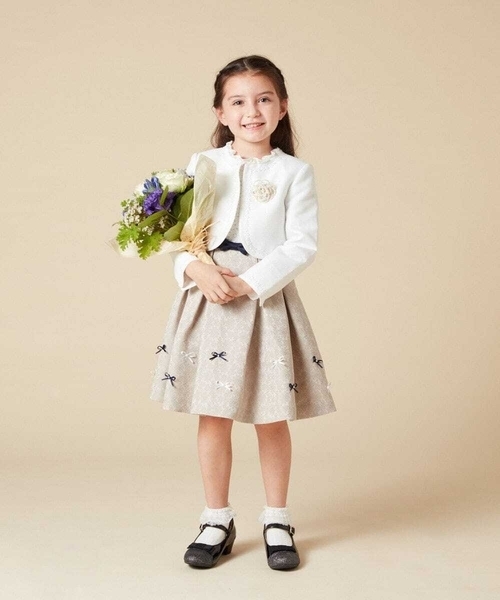 a.v.v セレモニー ワンピース ジャケット 女の子 130 入学式 a.v.v ワンピース 「100-130」「セレモニー」フラワージャカード