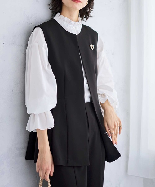 GeeRA（ジーラ） セットアップ 「オケージョン対応」ペプラムジレ