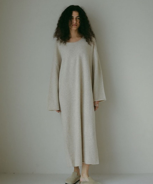 エトレトウキョウ　リネンロングニットワンピ　ベージュ ETRE TOKYO リネンロングニットOP（ワンピース）｜BOICE FROM