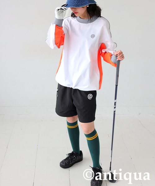 antiqua パンツ 「STCH」Regan 切り替え2wayパンツ レディース