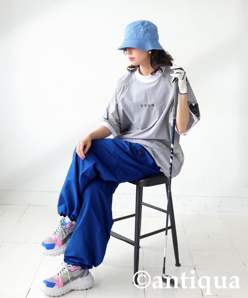 Nkch5/29 2枚 antiqua パンツ 「STCH」Regan 切り替え2wayパンツ レディース