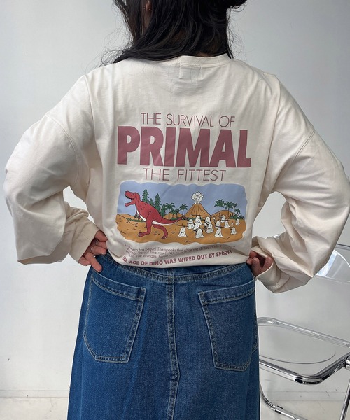 アズノウアズデワンスイカT モメソセ☆です AS KNOW AS（アズノゥアズ） tシャツ ○おばけプリントと刺繍ロンT