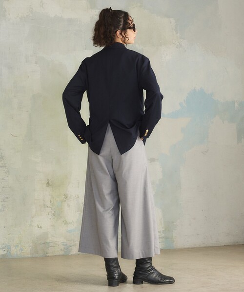 J.PRESS ネイビー ウールコート M J.PRESSのカシミヤブレンド ステンカラーコート ネイビー 075 XL