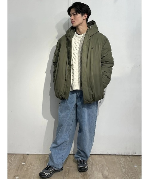 「GAP」 ブルゾン X-SMALL ワイン メンズ_画像6