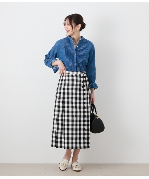 NEWYORKER ブラウス シャツ EDWIN 7.2オンス スタンドカラー
