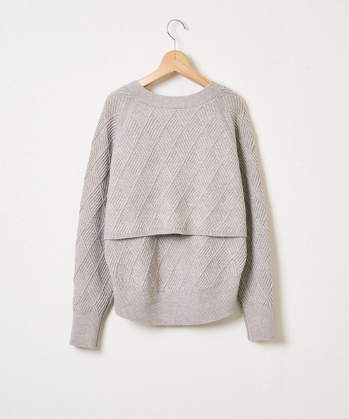 「Audrey and John Wad」 ニットカーディガン FREE ダークブラウン レディース_画像3