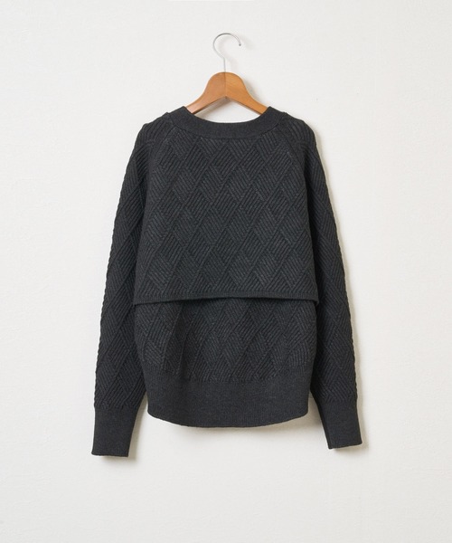 「Audrey and John Wad」 ニットカーディガン FREE ダークブラウン レディース_画像4