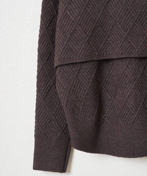 「Audrey and John Wad」 ニットカーディガン FREE ダークブラウン レディース_画像7