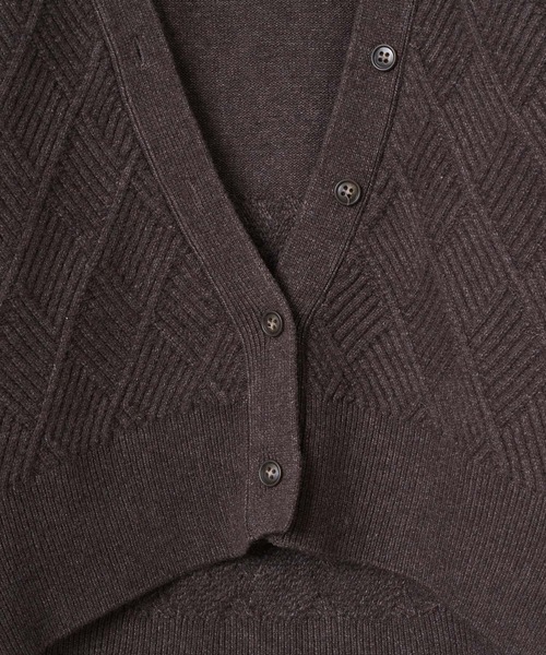 「Audrey and John Wad」 ニットカーディガン FREE ダークブラウン レディース_画像8