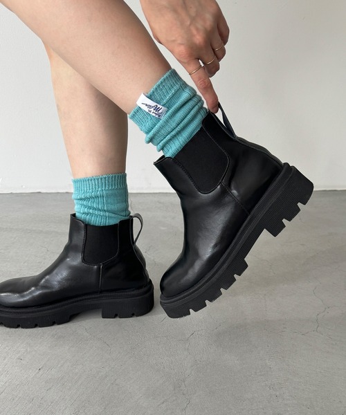 「CANAL JEAN」 ショートブーツ 23.5 ブラック レディース_画像7