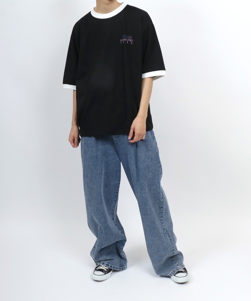 ANPAS（アンパス） tシャツ Graphic Print Raglan Sleeve＆Ringer Tee