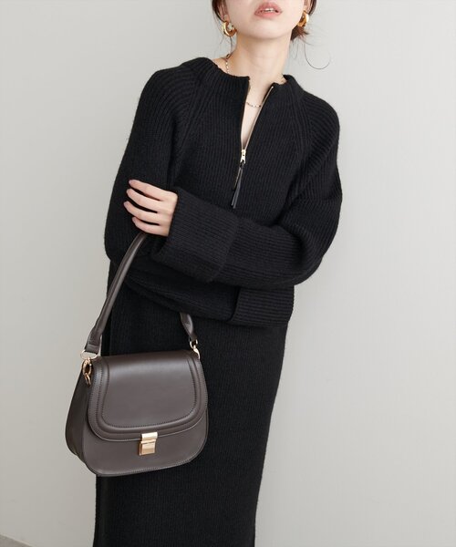 「natural couture」 ニットワンピース FREE ブラック レディース_画像6